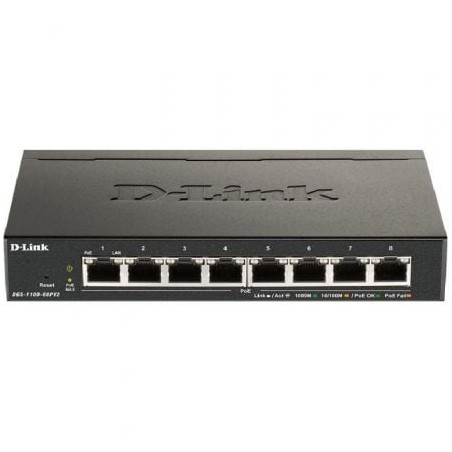 Switch d-link dgs-1100-08pv2 8 puertos/ rj-45 10/100/1000 poe