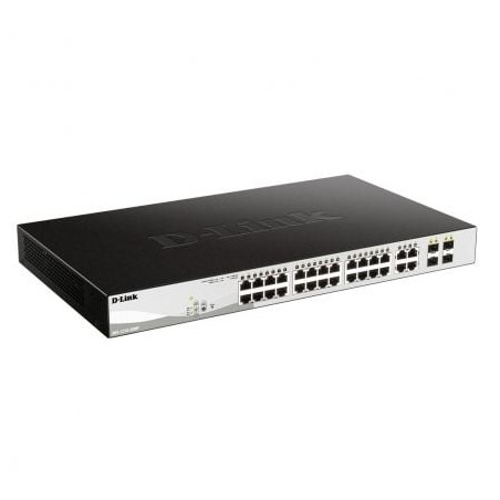 Switch d-link smart plus dgs-1210-28mp 28 puertos/ rj-45 10/100/1000 poe/ sfp