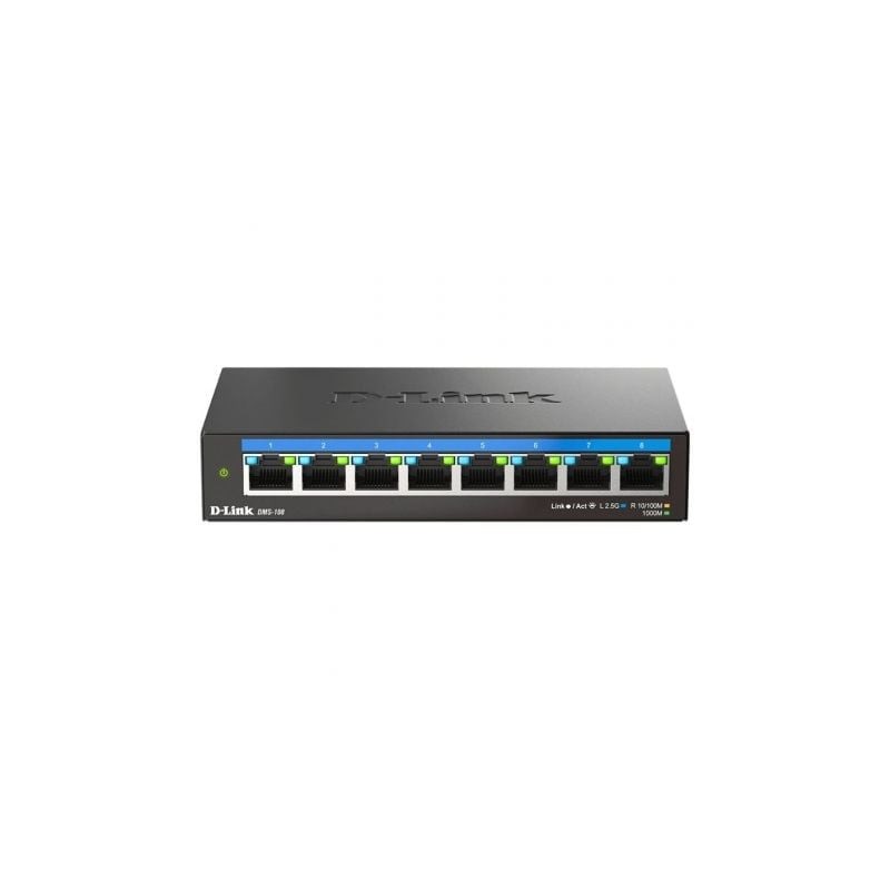Switch d-link dms-108 8 puertos/ rj-45 10/100/1000/2.5 gbps