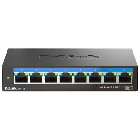 Switch d-link dms-108 8 puertos/ rj-45 10/100/1000/2.5 gbps