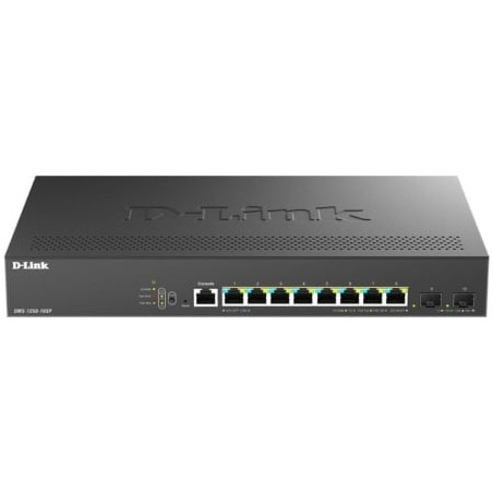 Switch d-link dms-1250-10sp/e 8 puertos/ rj-45 gigabit 100/1000/2.5g/ sfp/ poe