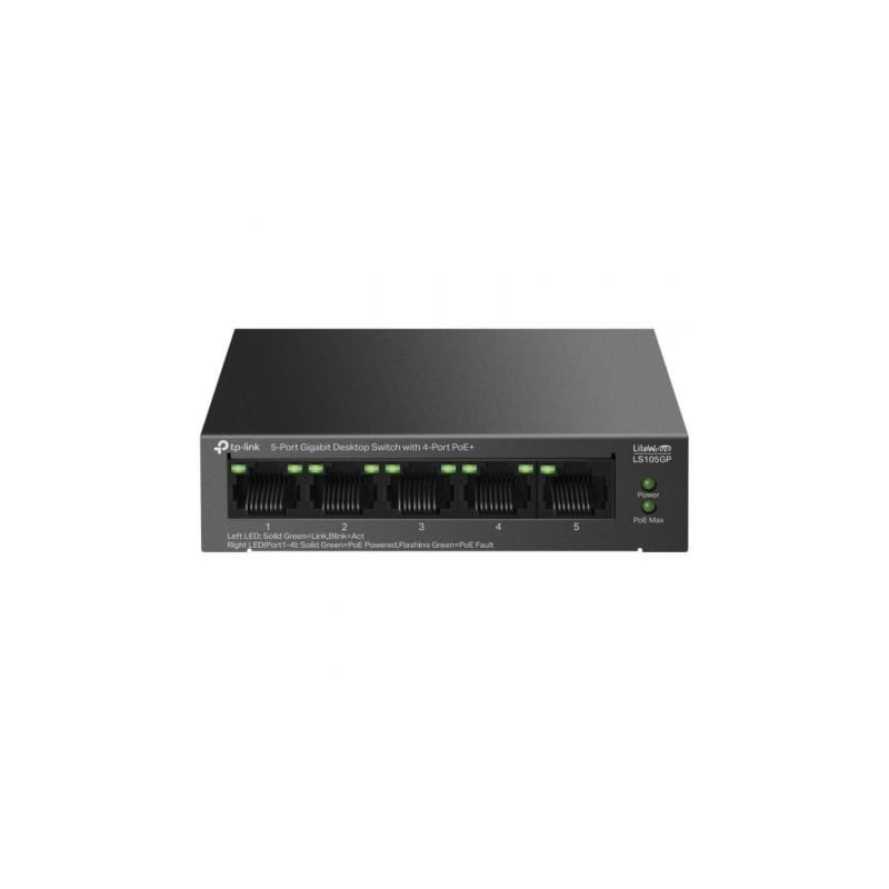 Switch tp-link ls105gp 5 puertos/ rj-45 10/100/1000 poe+