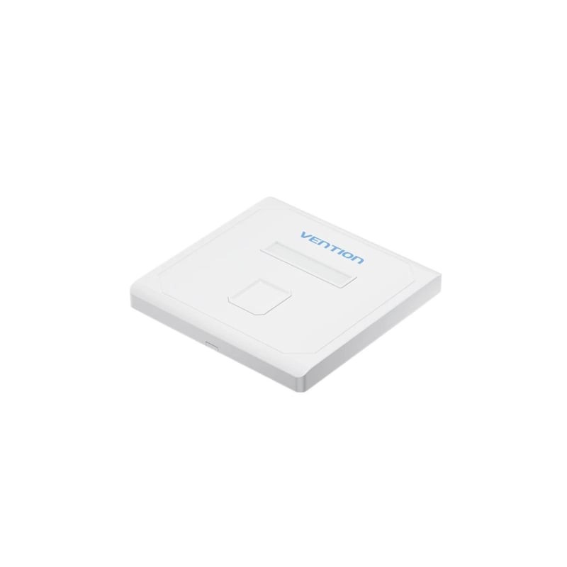 Placa de pared keystock vention ifdw0/ 1 puertos rj45