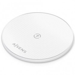 Base de carga inalámbrica aisens asch-15w1wc057-w/ 15w/ blanco