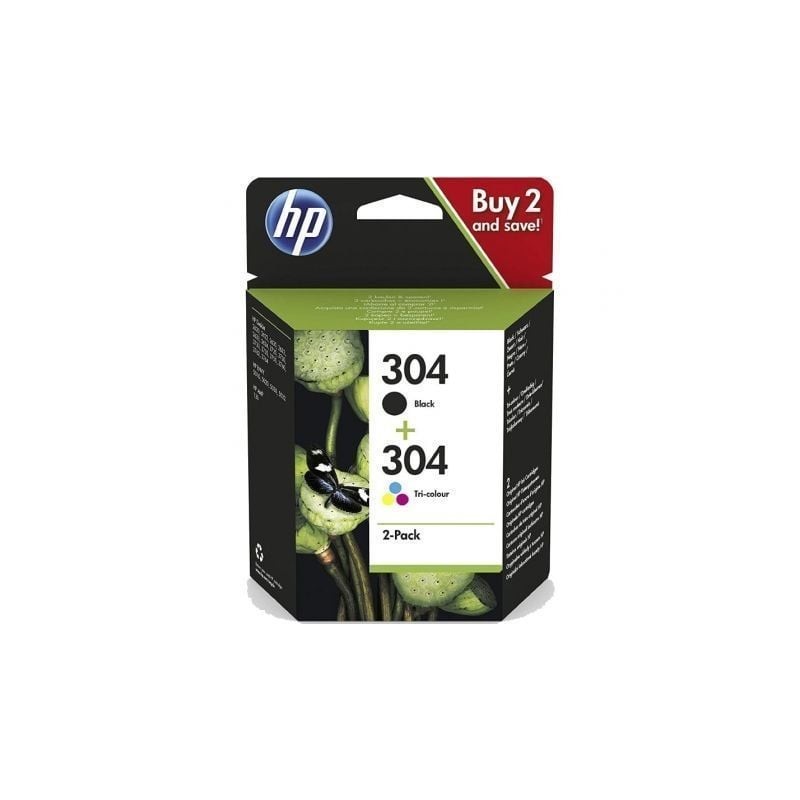 Cartucho de tinta original hp nº304 multipack/ negro/ tricolor