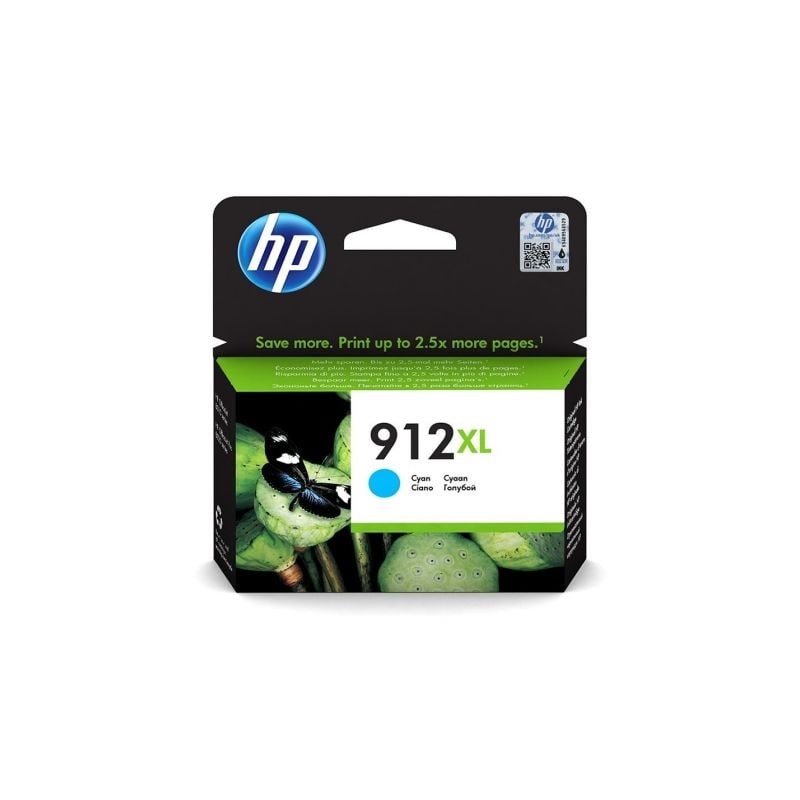 Cartucho de tinta original hp nº912 xl alta capacidad/ cian