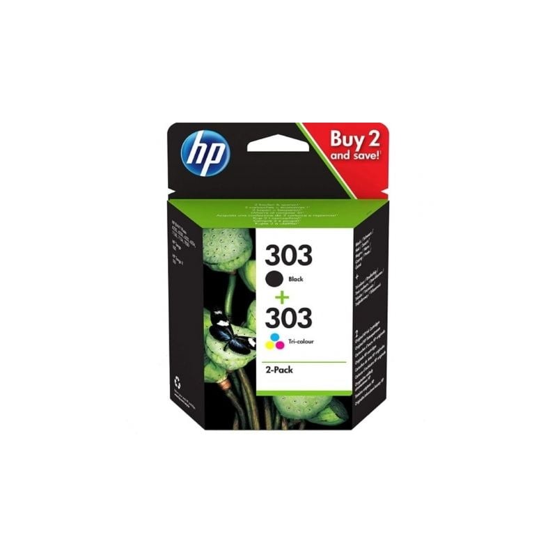 Cartucho de tinta original hp nº303 multipack/ negro/ tricolor