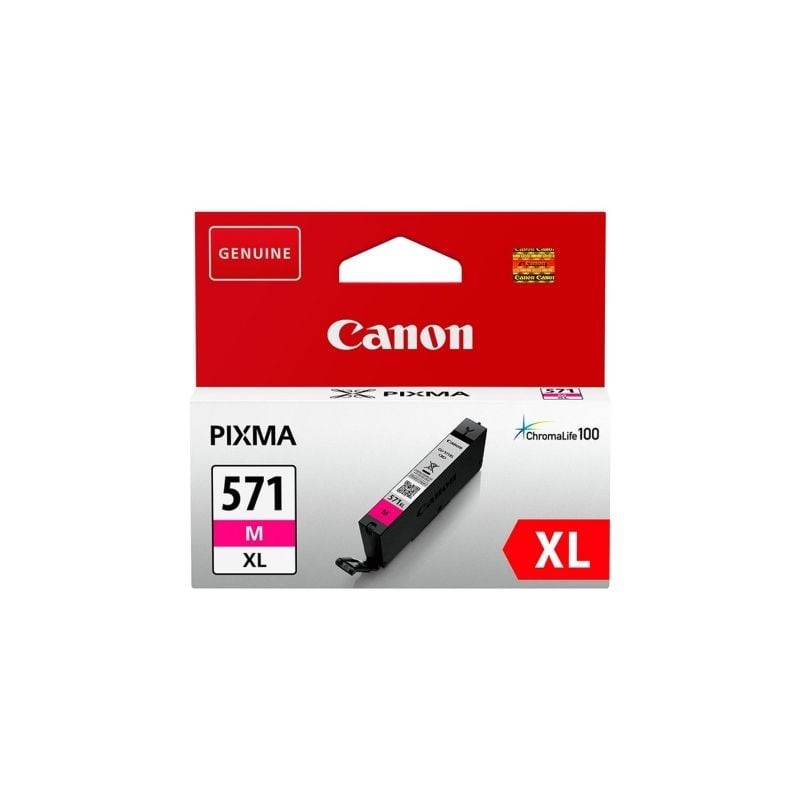 Cartucho de tinta original canon cli-571mxl alta capacidad/ magenta