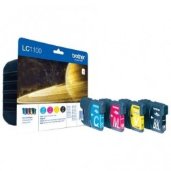 Cartucho de tinta original brother lc-1100valbp/ multipack/ cian/ magenta/ amarillo/ negro
