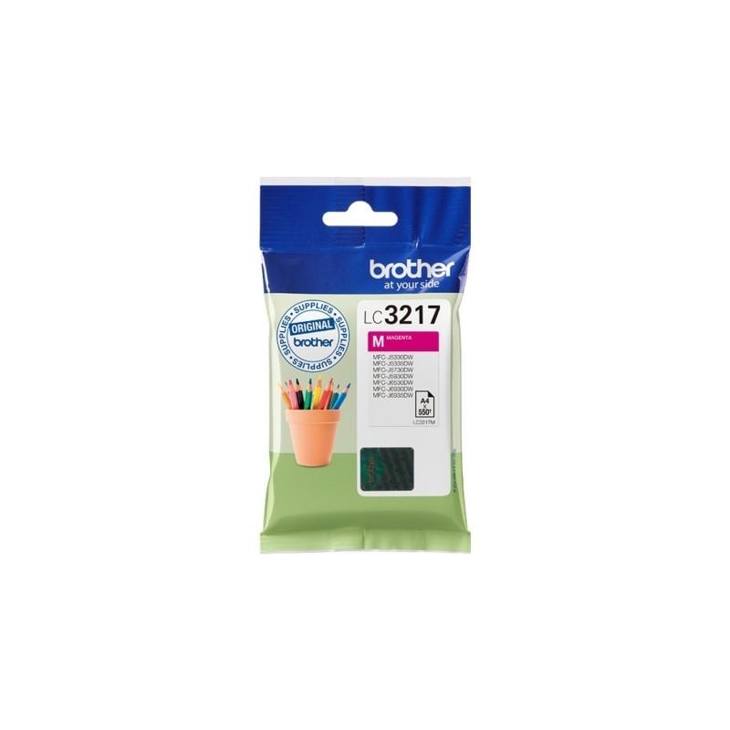 Cartucho de tinta original brother lc-3217m/ magenta