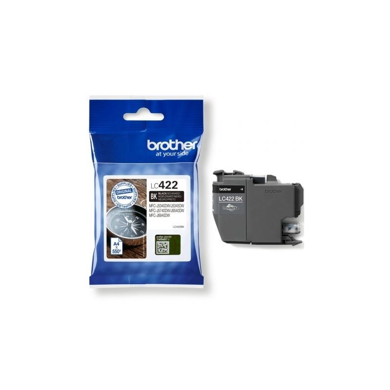 Cartucho de tinta original brother lc-422/ negro