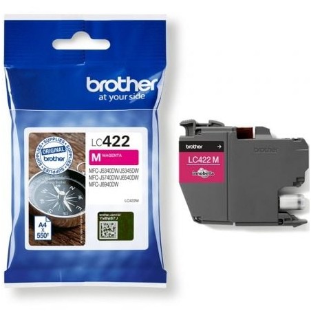 Cartucho de tinta original brother lc-422/ magenta
