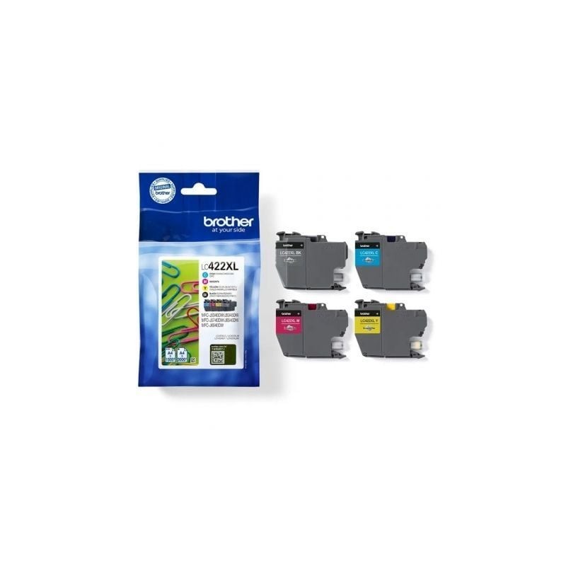 Cartucho de tinta original brother lc-422xl alta capacidad multipack/ cian/ magenta/ amarillo/ negro