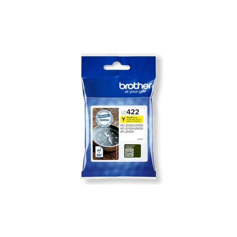 Cartucho de tinta original brother lc-422/ amarillo