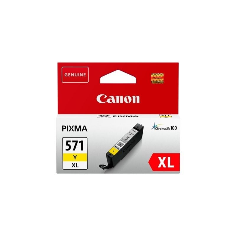Cartucho de tinta original canon cli-571yxl alta capacidad/ amarillo