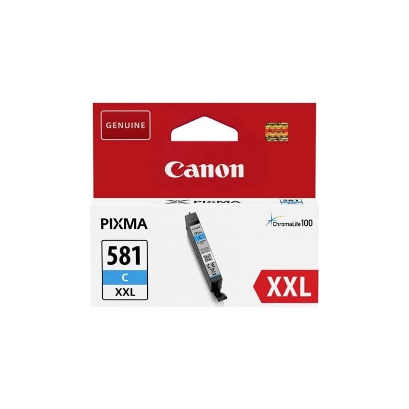Cartucho de tinta original canon cli-581xxl alta capacidad/ cian