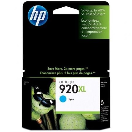 Cartucho de tinta original hp nº920 xl alta capacidad/ cian