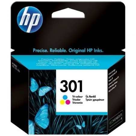 Cartucho de tinta original hp nº301/ tricolor