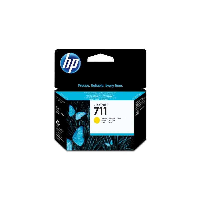 Cartucho de tinta original hp nº711/ amarillo