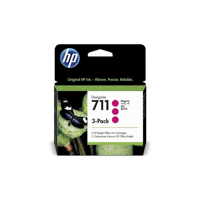 Cartucho de tinta original hp nº711 multipack/ 3x magenta
