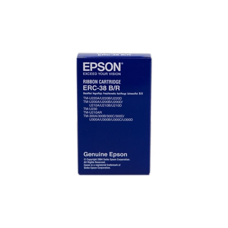 Cinta nylon epson erc-38/ negro/ roja