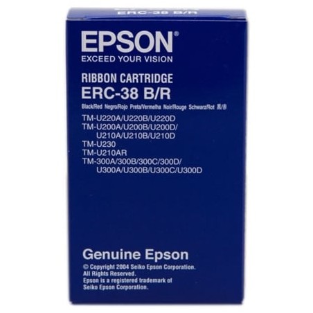Cinta nylon epson erc-38/ negro/ roja