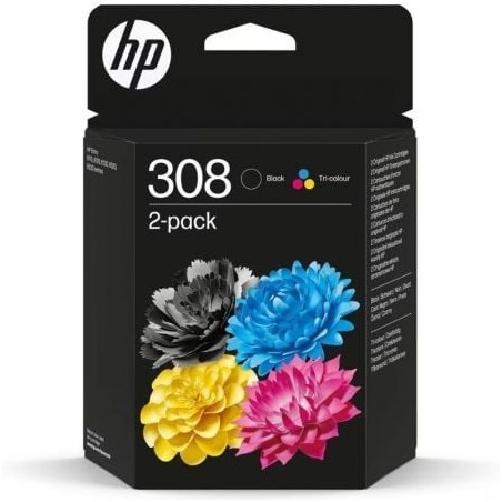Cartucho de tinta original hp nº308 multipack/ negro + tricolor
