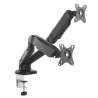 Soporte de mesa con contrapeso para 2 monitores aisens dt27tsr-045/ giratorio/ inclinable/ hasta 9kg