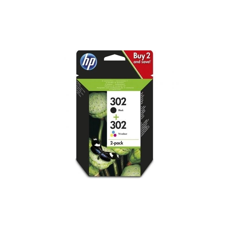 Cartucho de tinta original hp nº302 multipack/ negro/ tricolor