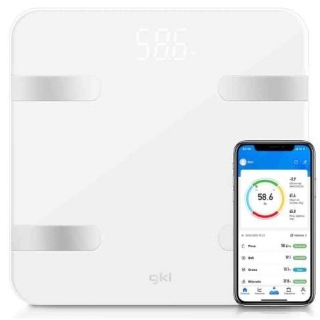 Báscula de baño gkl fitblue 300 white/ hasta 180kg