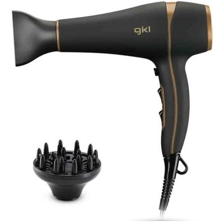 Secador gkl onyx 2200/ 2200w/ iónico/ negro y dorado