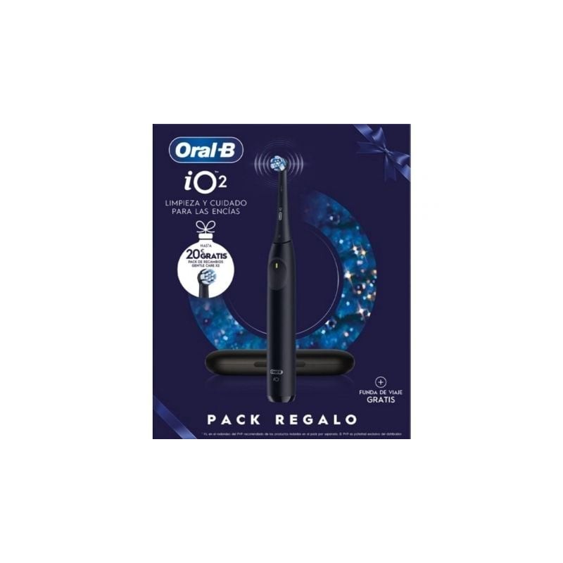 Cepillo dental braun oral-b io 2/ incluye 2 recambios/ negro