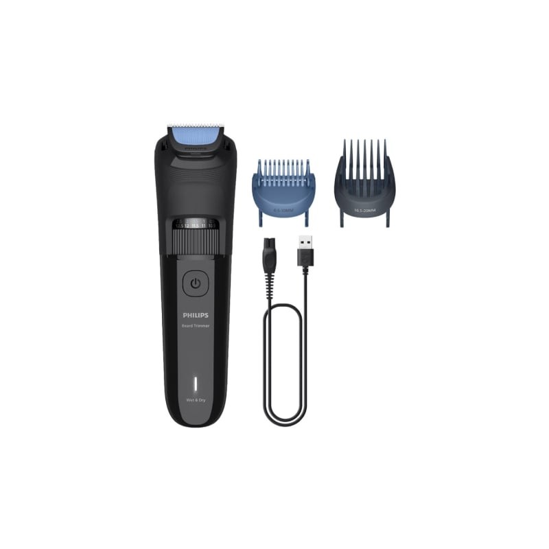 Cortabarbas philips beardtrimmer series 3000 bt3620/15/ con batería/ 5 accesorios