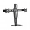 Soporte de sobremesa con contrapeso para 2 monitores aisens dt27tsr-065/ giratorio/ inclinable/ hasta 6kg