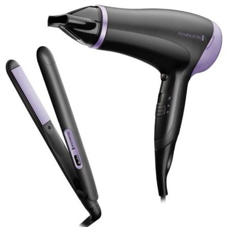 Pack secador y plancha para el pelo remington style essentials