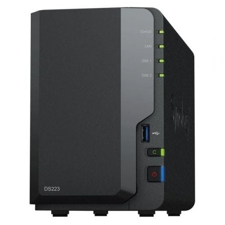 Nas synology diskstation ds223/ 2 bahías 3.5'- 2.5'/ 2gb ddr4/ formato torre