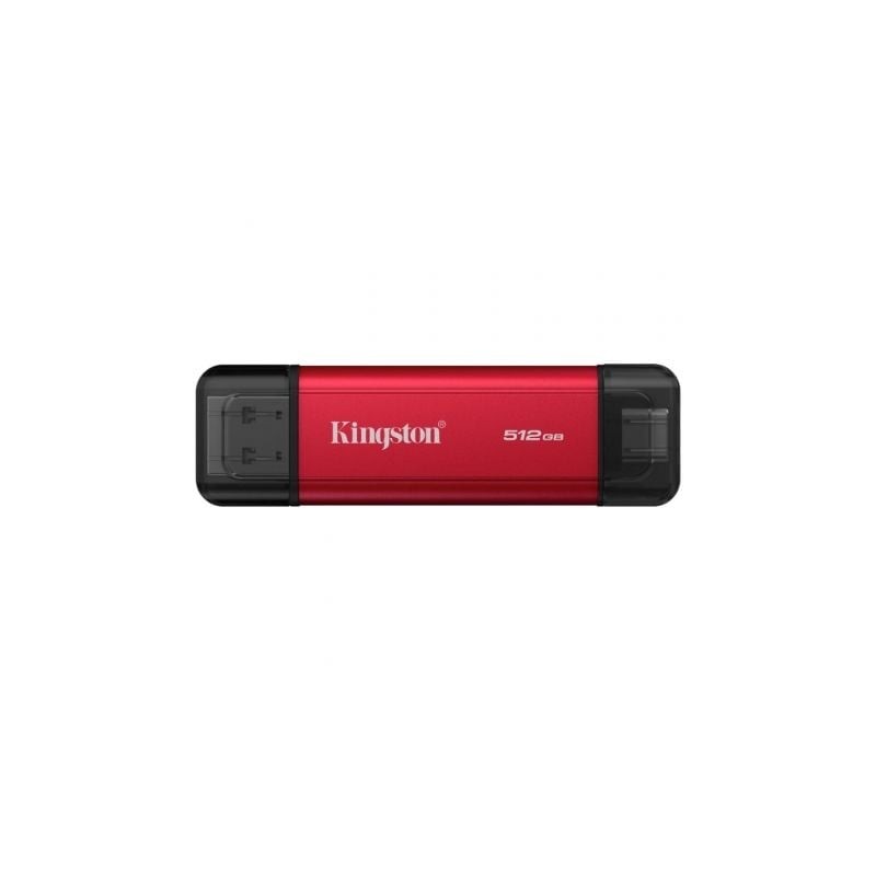 Disco externo ssd kingston dual portable ssd 512gb/ usb tipo-c y usb 3.2/ rojo