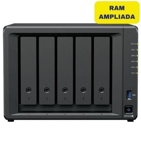 Nas synology diskstation ds1525+/ 5 bahías 3.5'- 2.5'/ 32gb ddr4/ formato torre