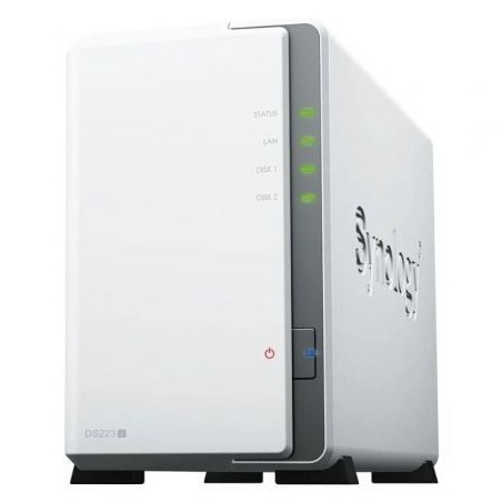 Nas synology diskstation ds223j/ 2 bahías 3.5'- 2.5'/ 1gb ddr4/ formato torre