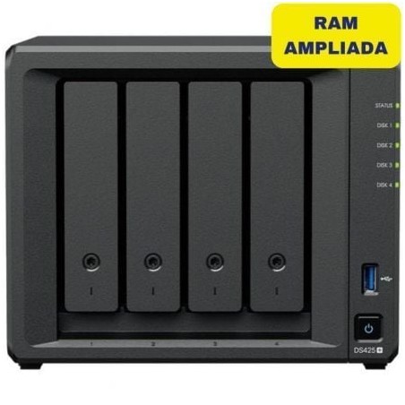 Nas synology diskstation ds425+/ 4 bahías 3.5'- 2.5'/ 6gb ddr4/ formato torre