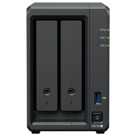 Nas synology diskstation ds725+/ 2 bahías 3.5'- 2.5'/ 4gb ddr4/ formato torre