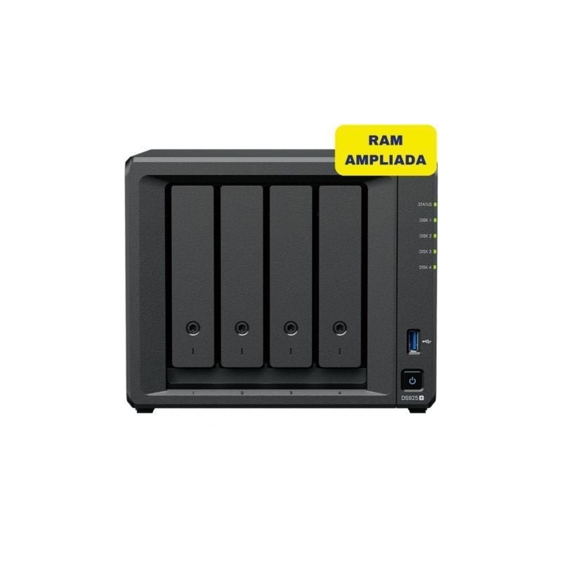 Nas synology diskstation ds925+/ 4 bahías 3.5'- 2.5'/ 32gb ddr4/ formato torre