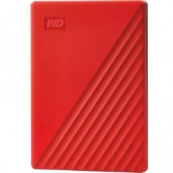 Disco externo western digital my passport 4tb/ 2.5'/ usb 3.2/ rojo