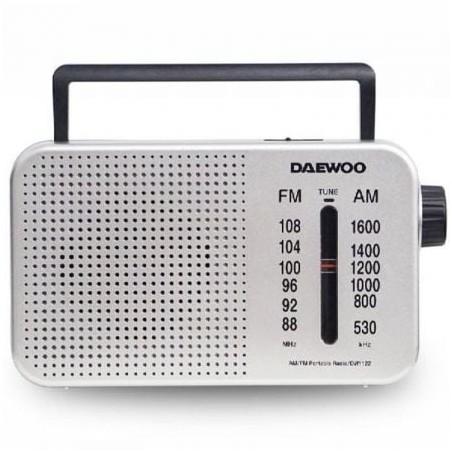 Radio portátil daewoo dw1122/ plata