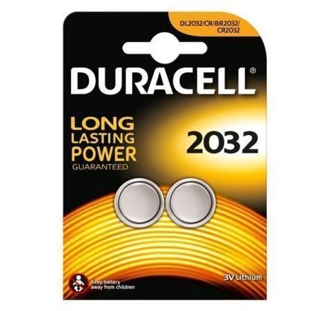 Pack de 2 pilas de botón duracell dl2032/ 3v