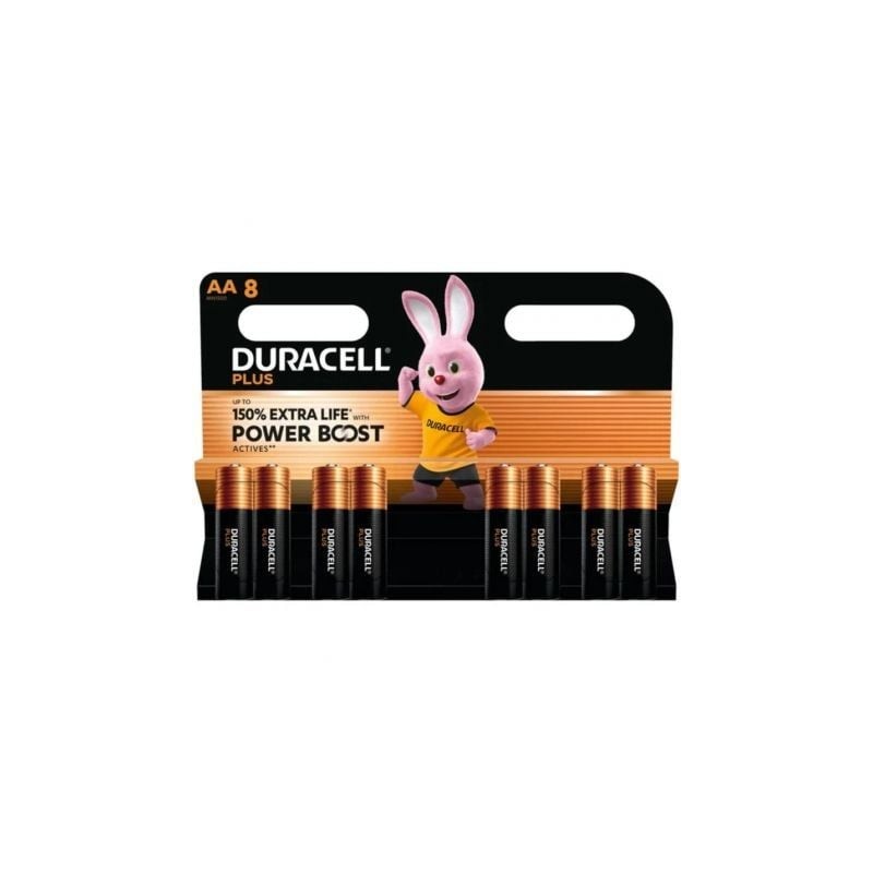 Pack de 8 pilas aa duracell plus power boost dpblr6b8/ 1.5v/ alcalinas