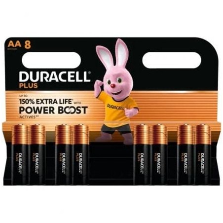 Pack de 8 pilas aa duracell plus power boost dpblr6b8/ 1.5v/ alcalinas