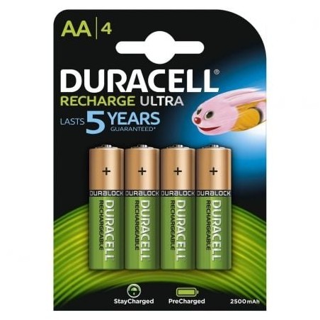 Pack de 4 pilas aa duracell hr06-p/ 1.2v/ recargables