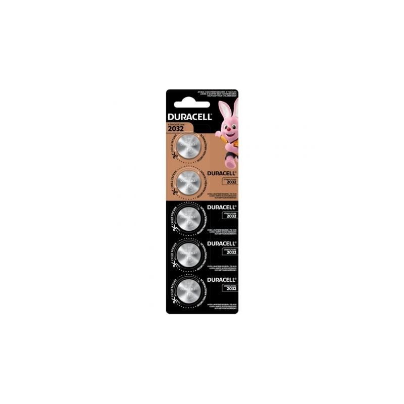 Pack de 5 pilas de botón duracell dl2032b5/ 3v