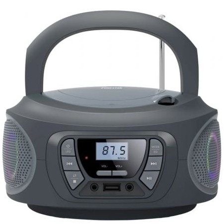 Radio cd fonestar boom-one-g/ 13w/ con cable/ a pilas/ gris